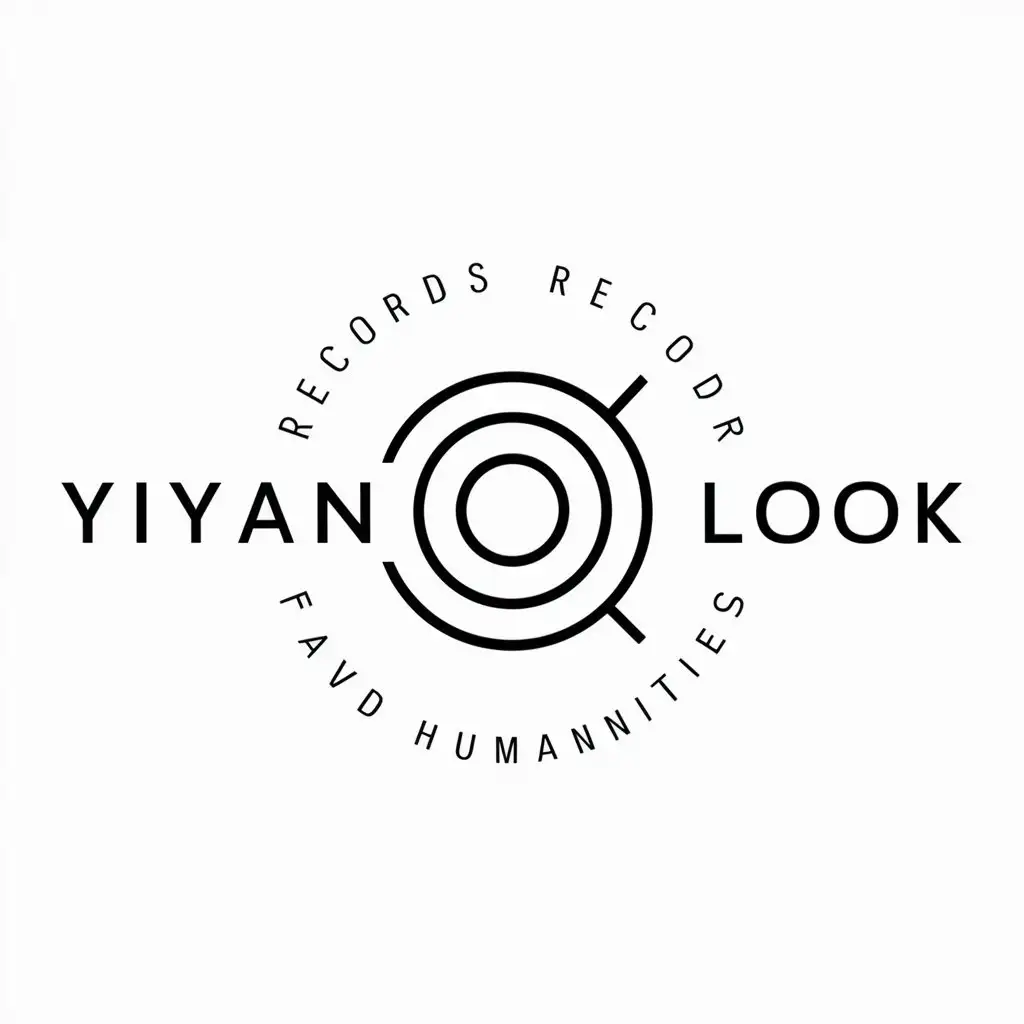 a logo design,with the text "YiyangLOOK", main symbol:image, record, humanities, camera,Minimalistic,be used in Travel industry,clear background