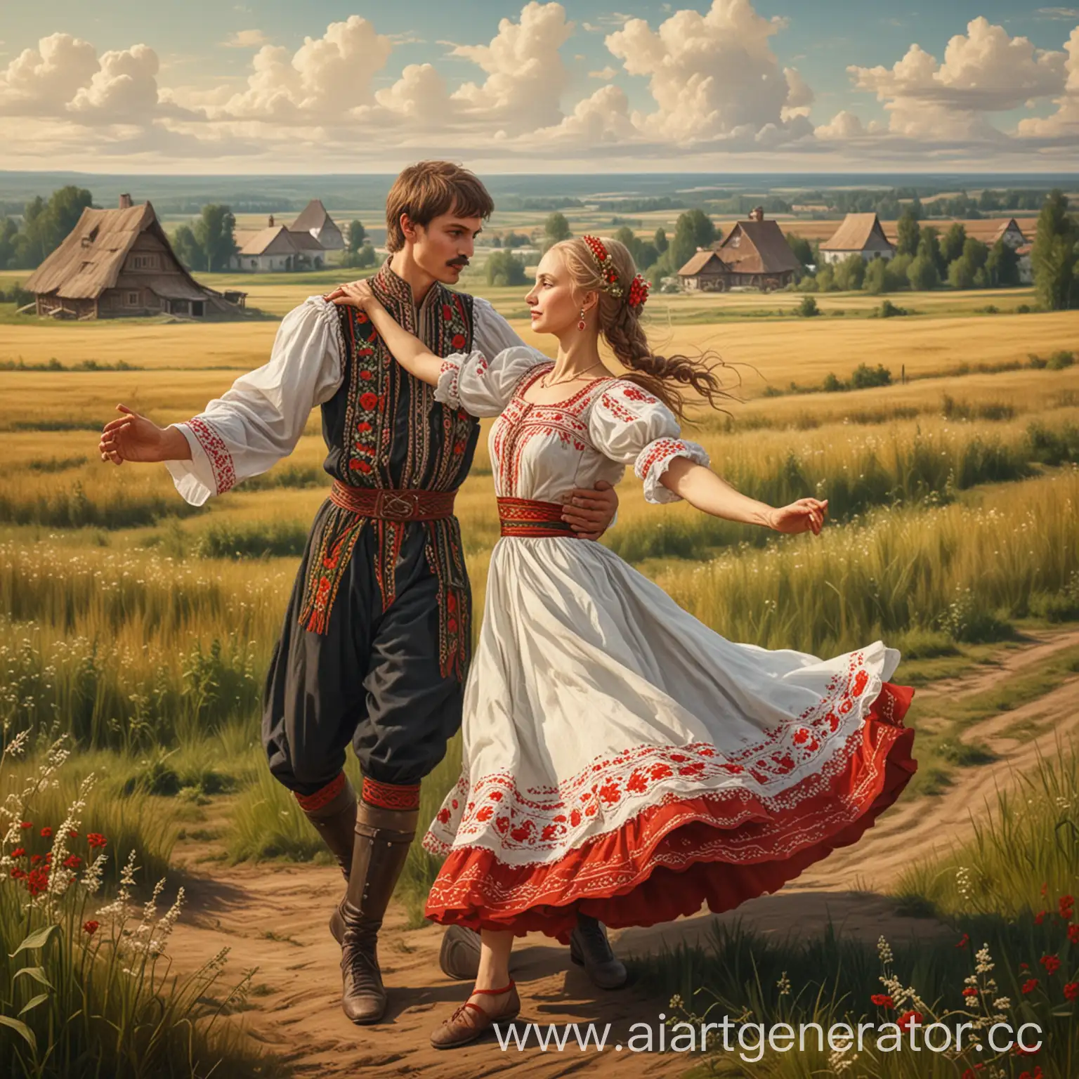 Belarusian-Folk-Dance-in-Fields-Men-and-Women-Dancing-in-FairyTale-Setting