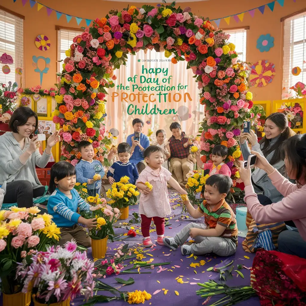 праздник день защиты детей в цветочной мастерской с детьми и родителями 