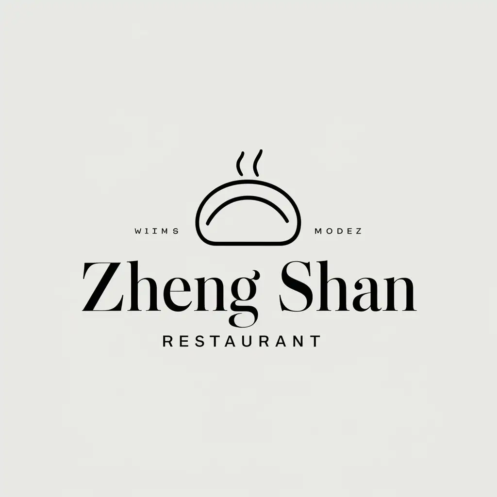 a logo design,with the text "Zheng Shan", main symbol:baozi,Moderate,be used in Restaurant industry,clear background