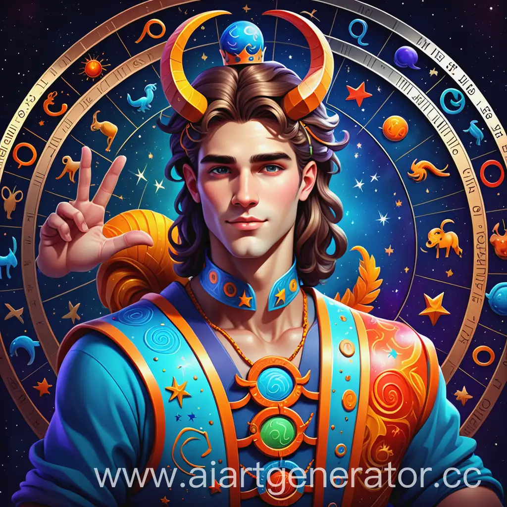 Charming-Guy-Ruler-of-All-Zodiac-Signs-in-Vibrant-Colors