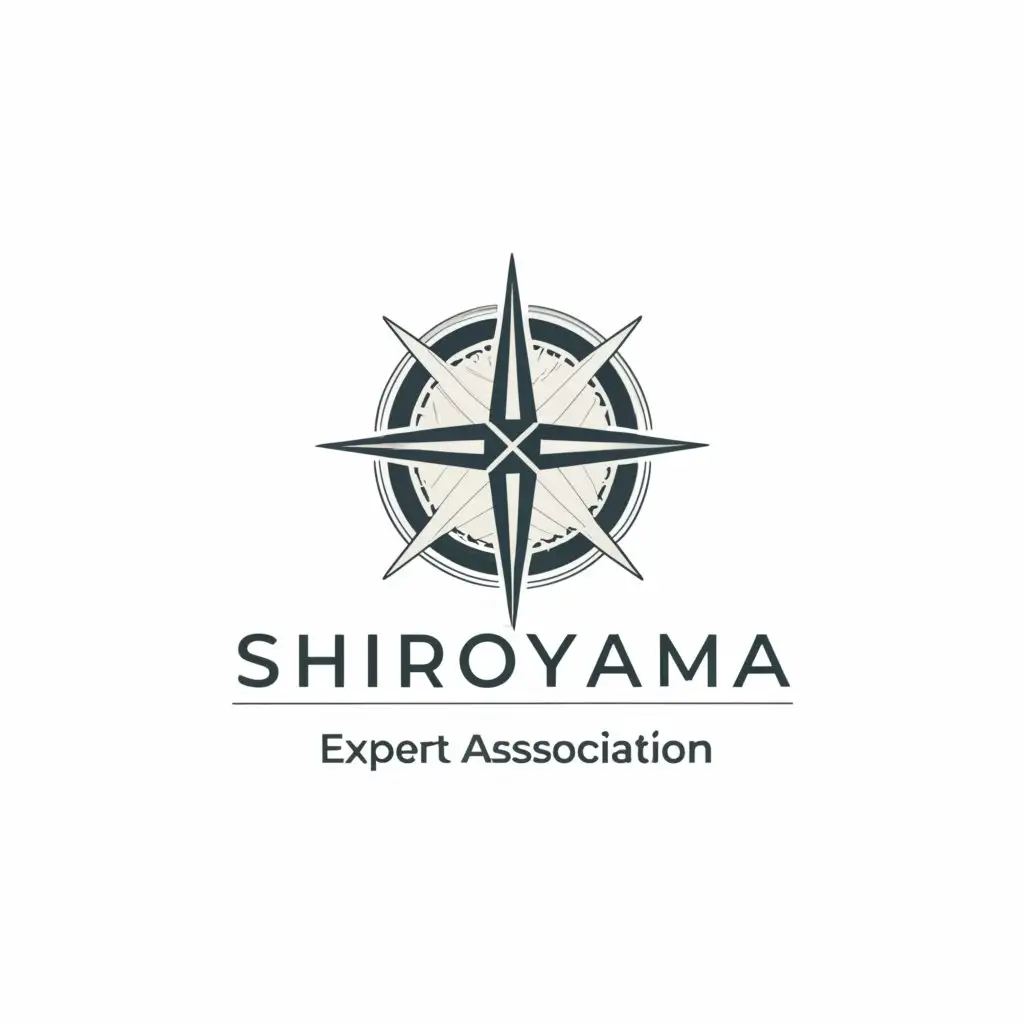 a logo design,with the text "Shiroyama Diagnosis Expert Association", main symbol:Compass,Moderate,clear background