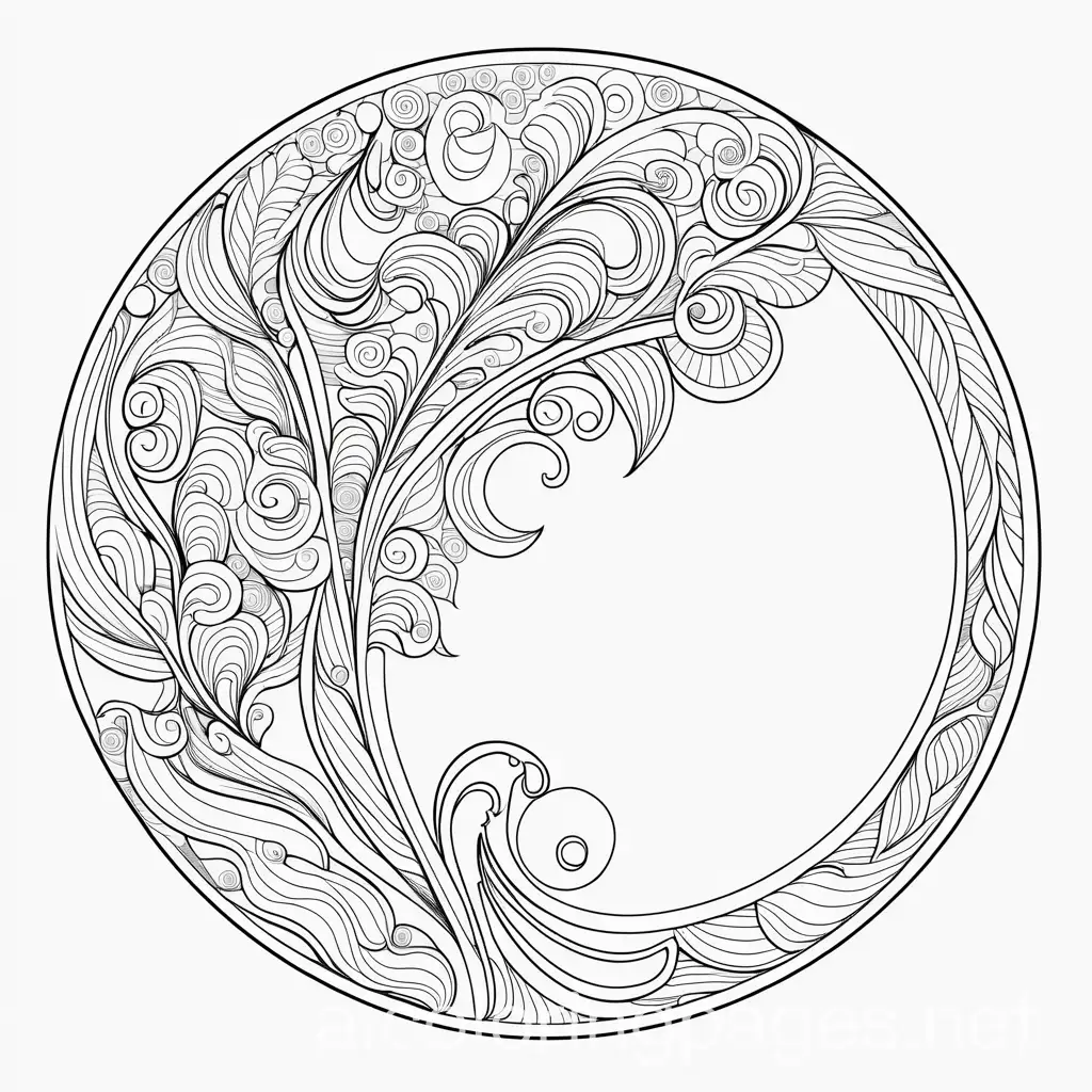 B, Coloring Page, black and white, line art, white background, Simplicity, Ample White Space