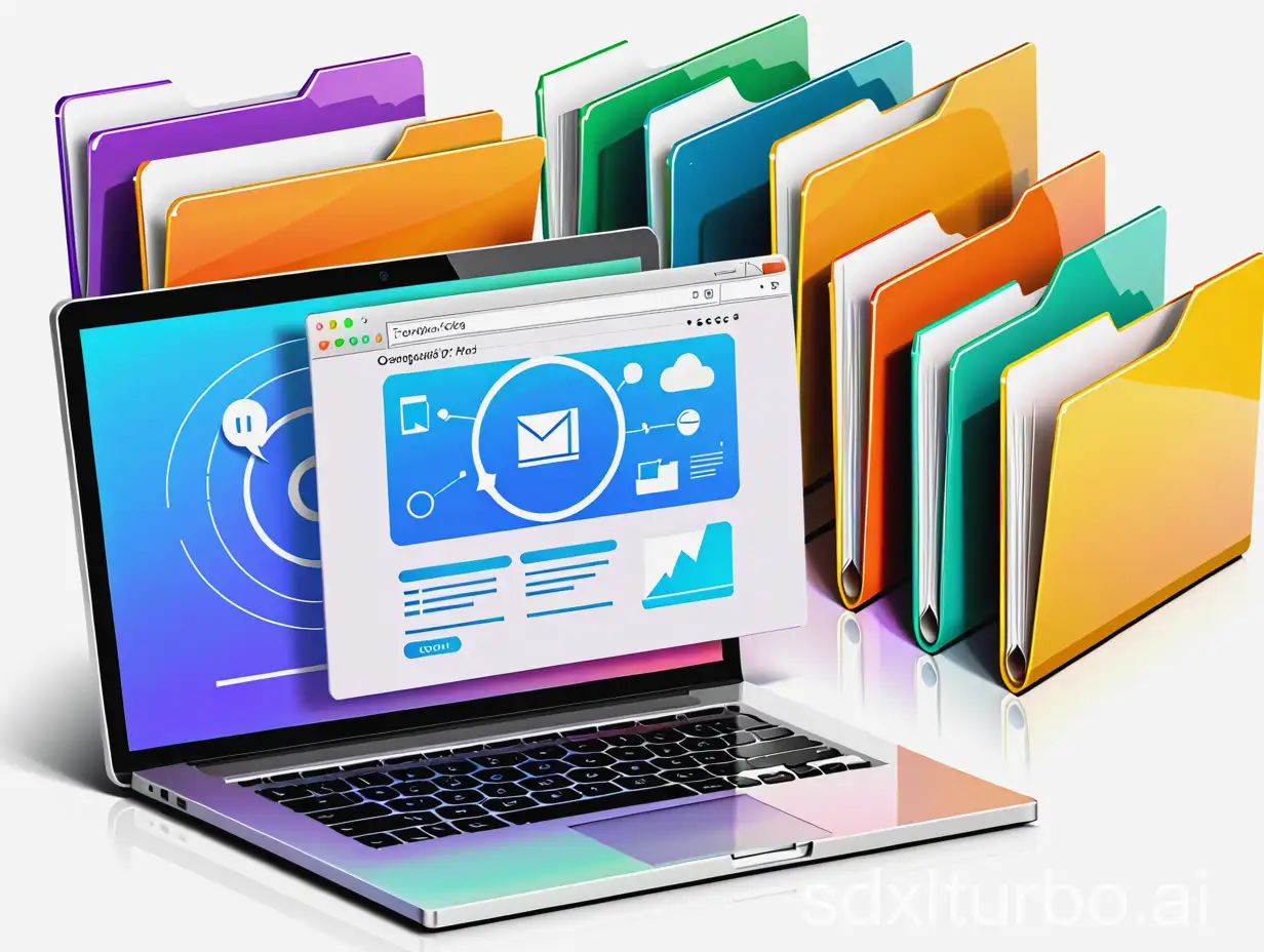 Digital-Archive-Illustration-Organized-Files-and-Folders-on-a-Computer-Canvas