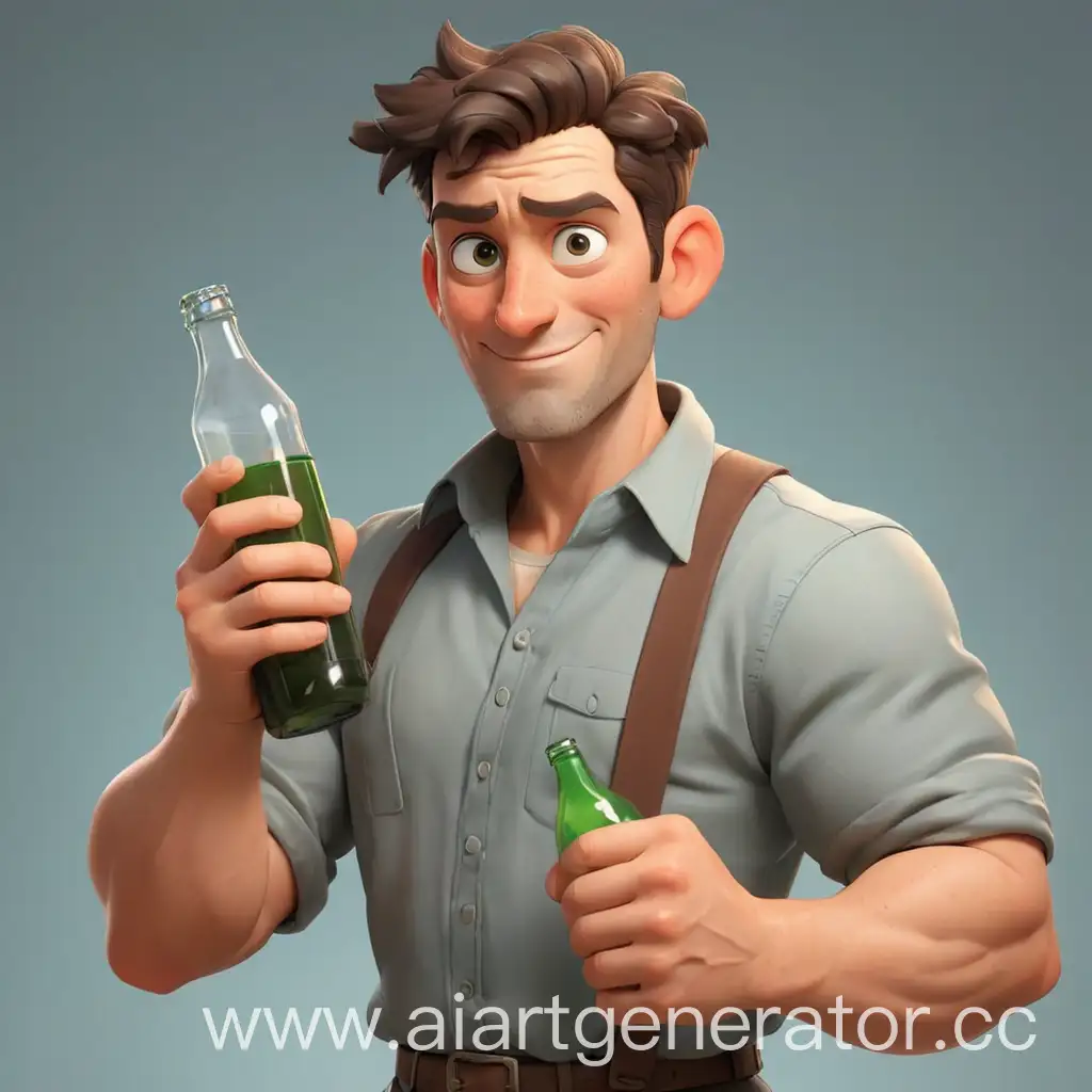 Cheerful-Cartoon-Man-Holding-a-Refreshing-Beverage