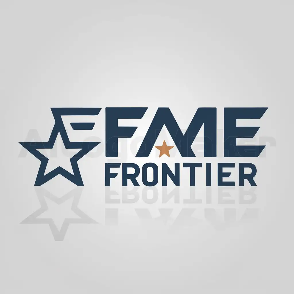 a logo design,with the text "Fame Frontier", main symbol:FF,Moderate,be used in Entertainment industry,clear background