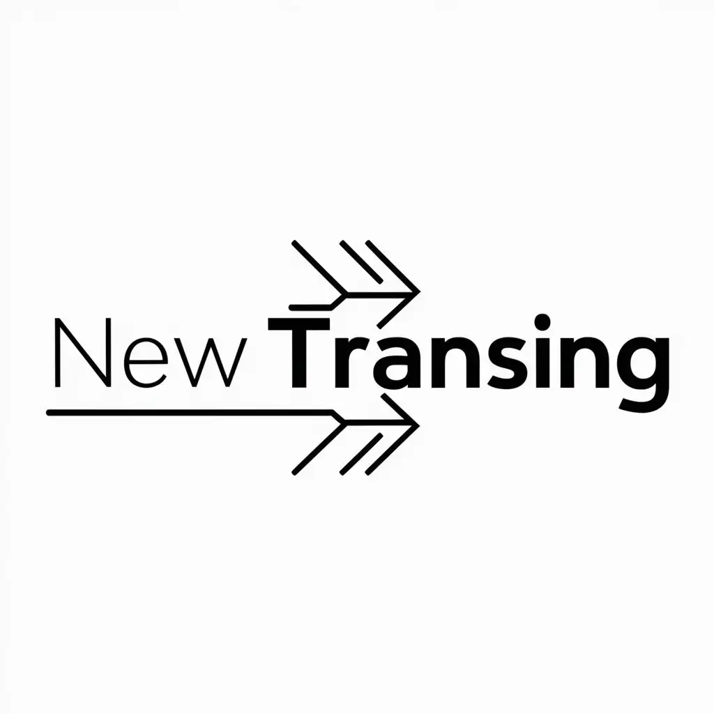 a logo design,with the text "NewTransing", main symbol:arrow,Minimalistic,be used in Education industry,clear background