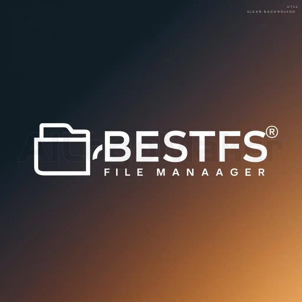 a logo design,with the text "BestFS | File Manager", main symbol:Folder for computer files on gradient background,Minimalistic,be used in Technology industry,clear background