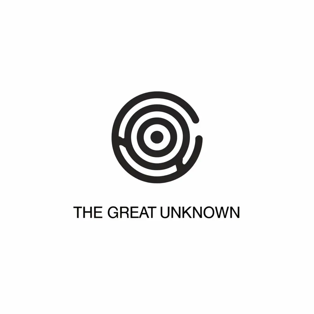 a logo design,with the text "The Great Unknown", main symbol:The Great Unknown,Minimalistic,be used in Entertainment industry,clear background
