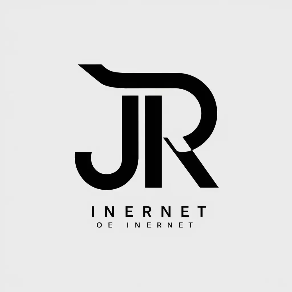 a logo design,with the text "JR", main symbol:JR,Moderate,be used in Internet industry,clear background