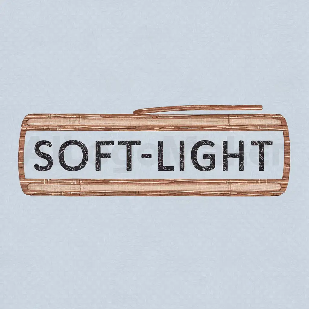 a logo design,with the text "Soft-Light", main symbol:handmade wooden pencil cases,Moderate,clear background