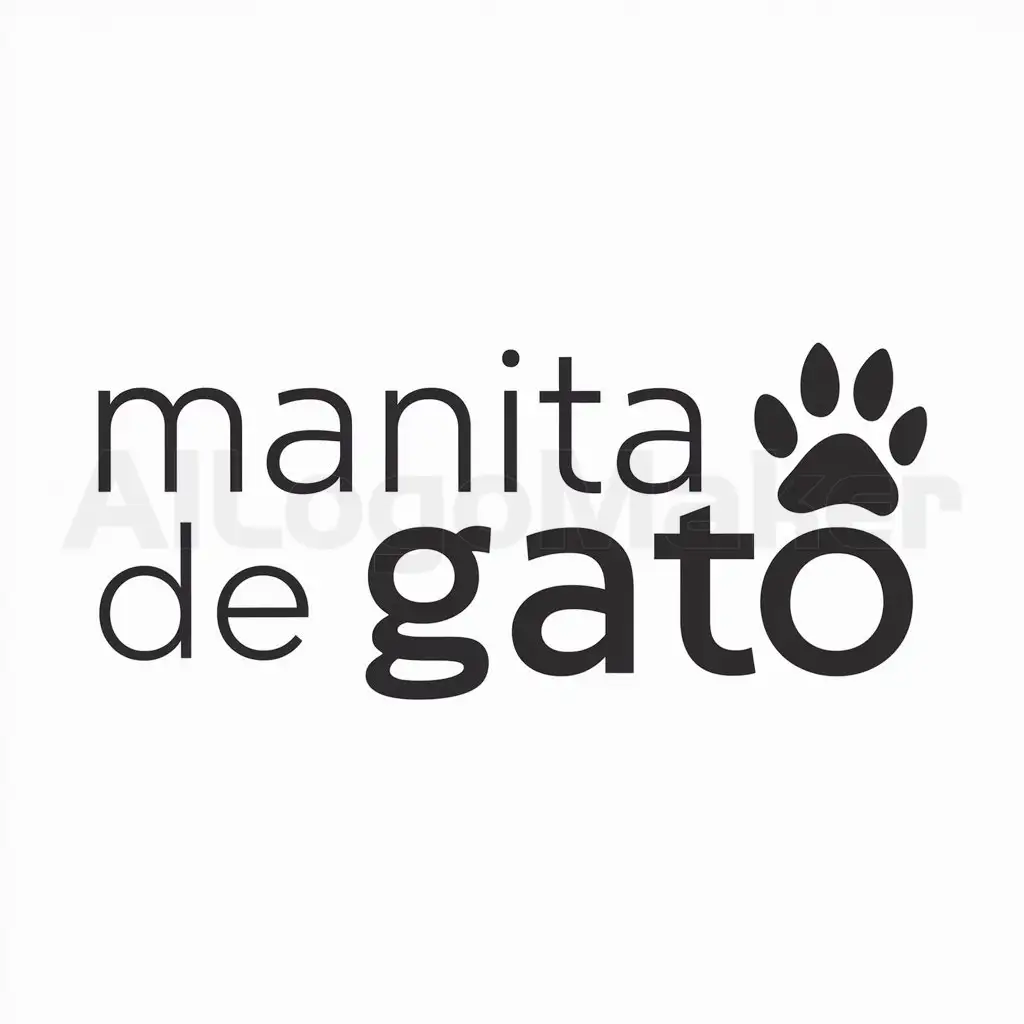 a logo design,with the text "Manita de gato", main symbol:Huella,Moderate,be used in Home Family industry,clear background