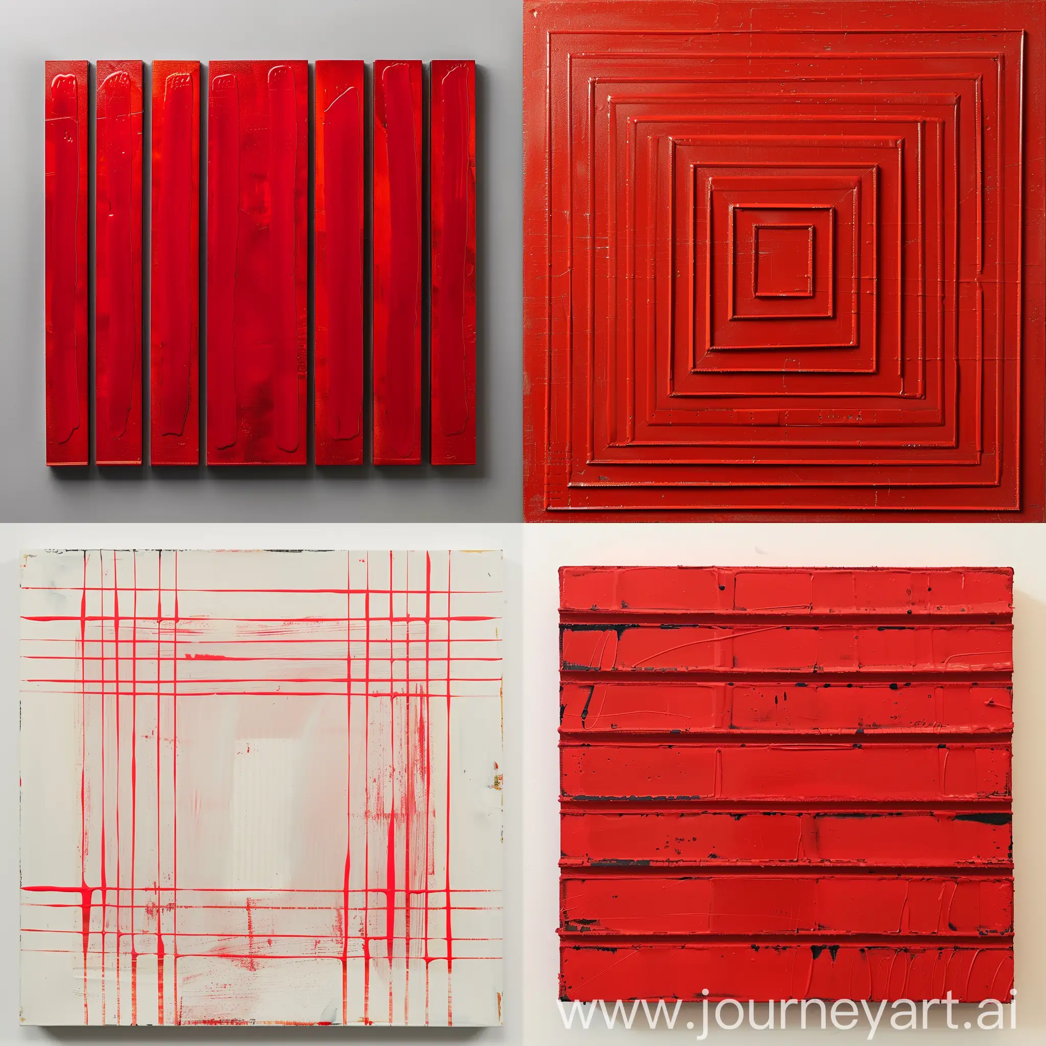 Abstract-Composition-with-Seven-Red-Lines-Intersecting