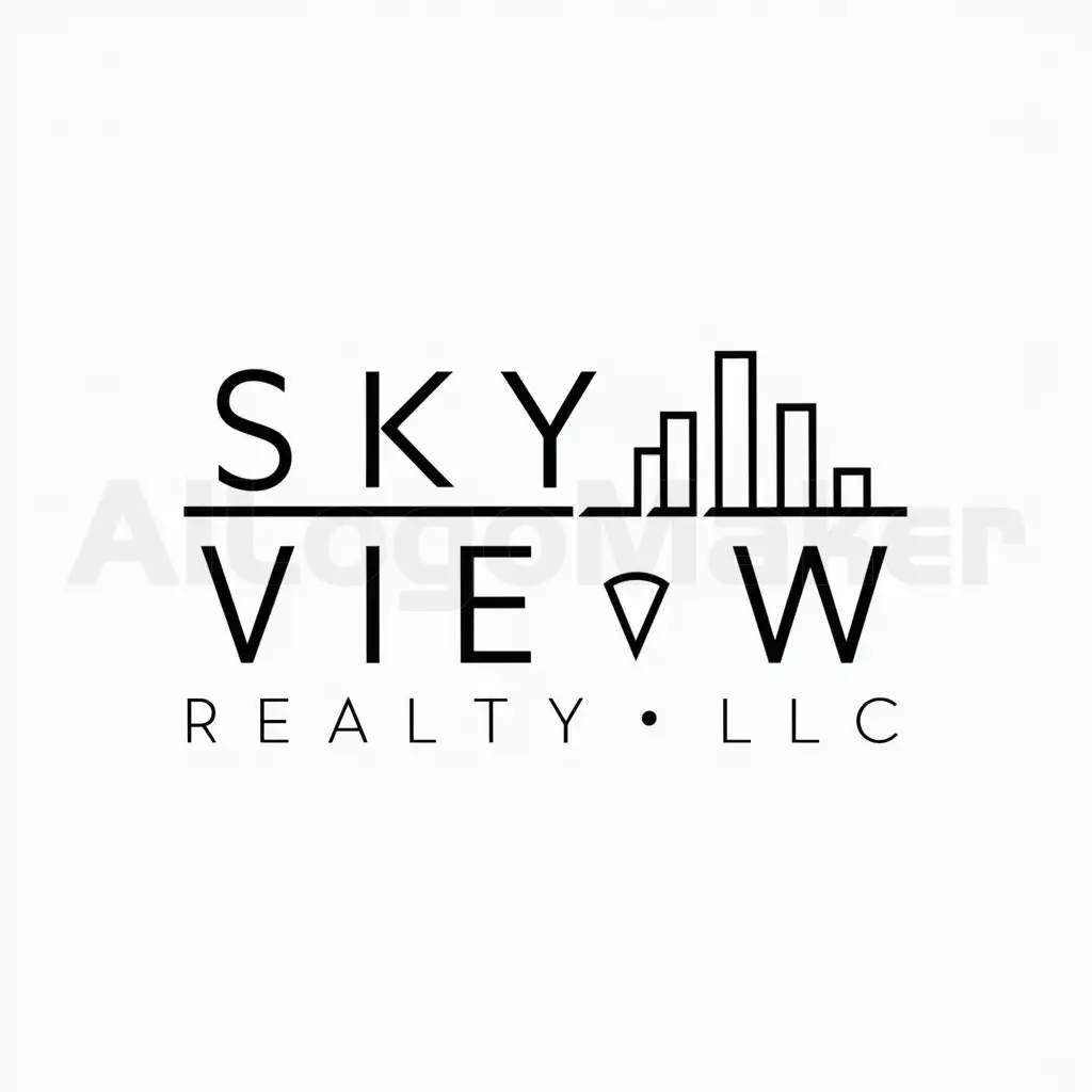 LOGO-Design-For-Sky-View-Realty-LLC-Minimalistic-Skyline-with-Clear-Background