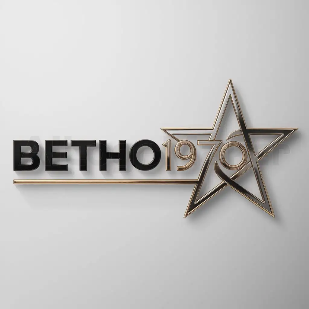a logo design,with the text "Betho1970", main symbol:Wappen Sterne,complex,clear background