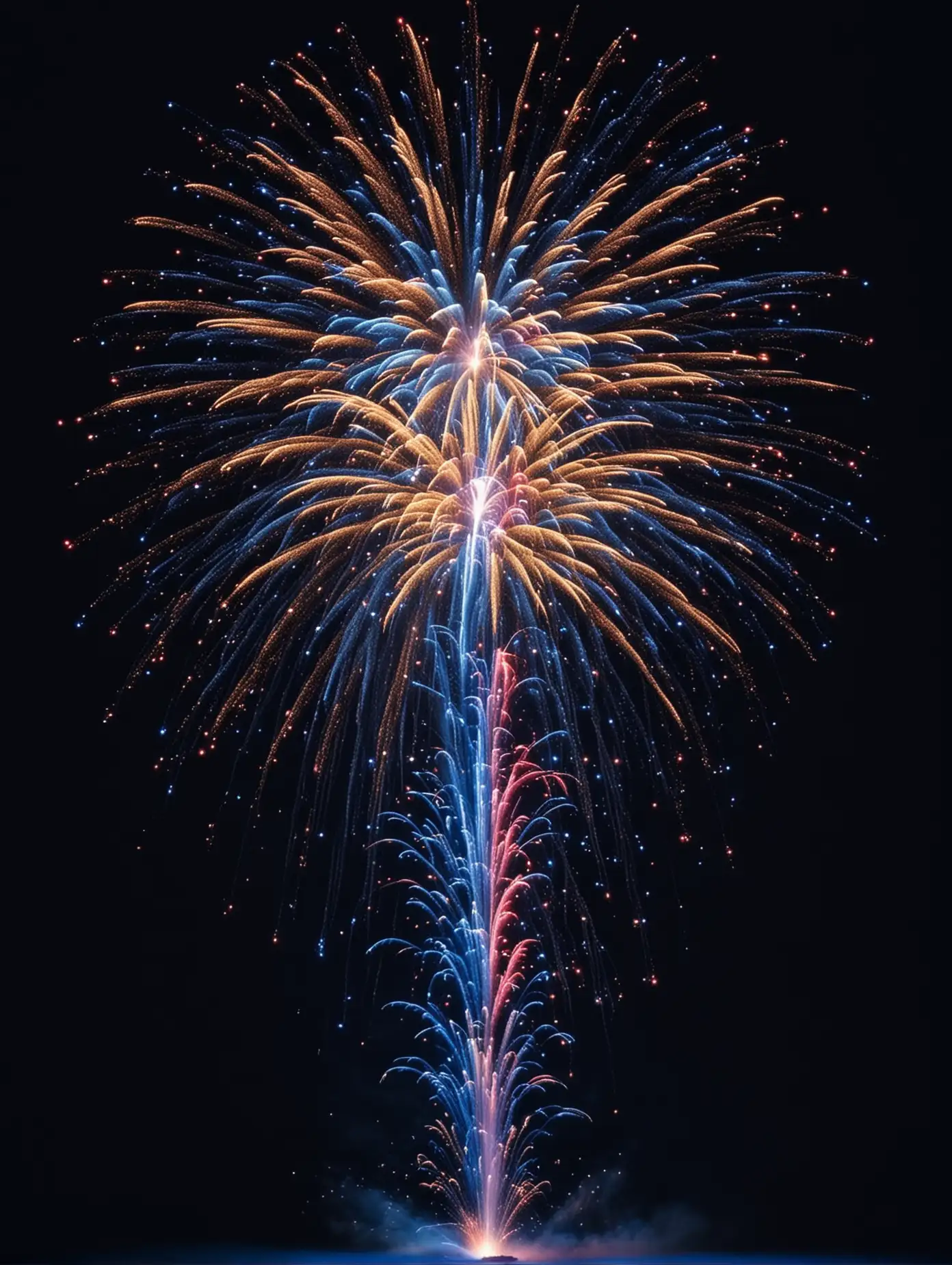 Vibrant Multicolored Fireworks Display Against Night Sky
