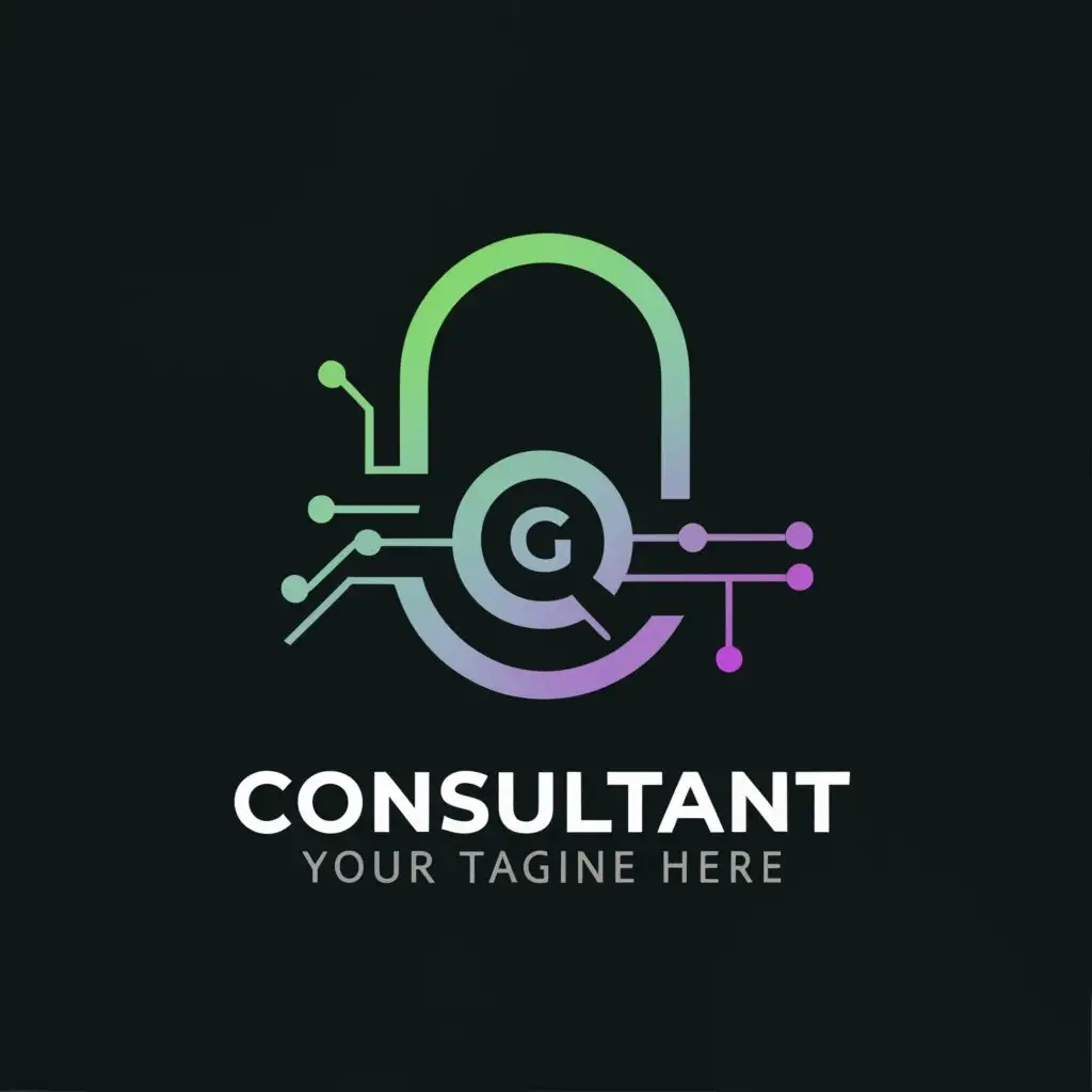 a logo design, with the text 'Consultant', main symbol: Lock with the initials of Cybersecurity and initials of GR, Moderate, be used in Technology industry, clear background