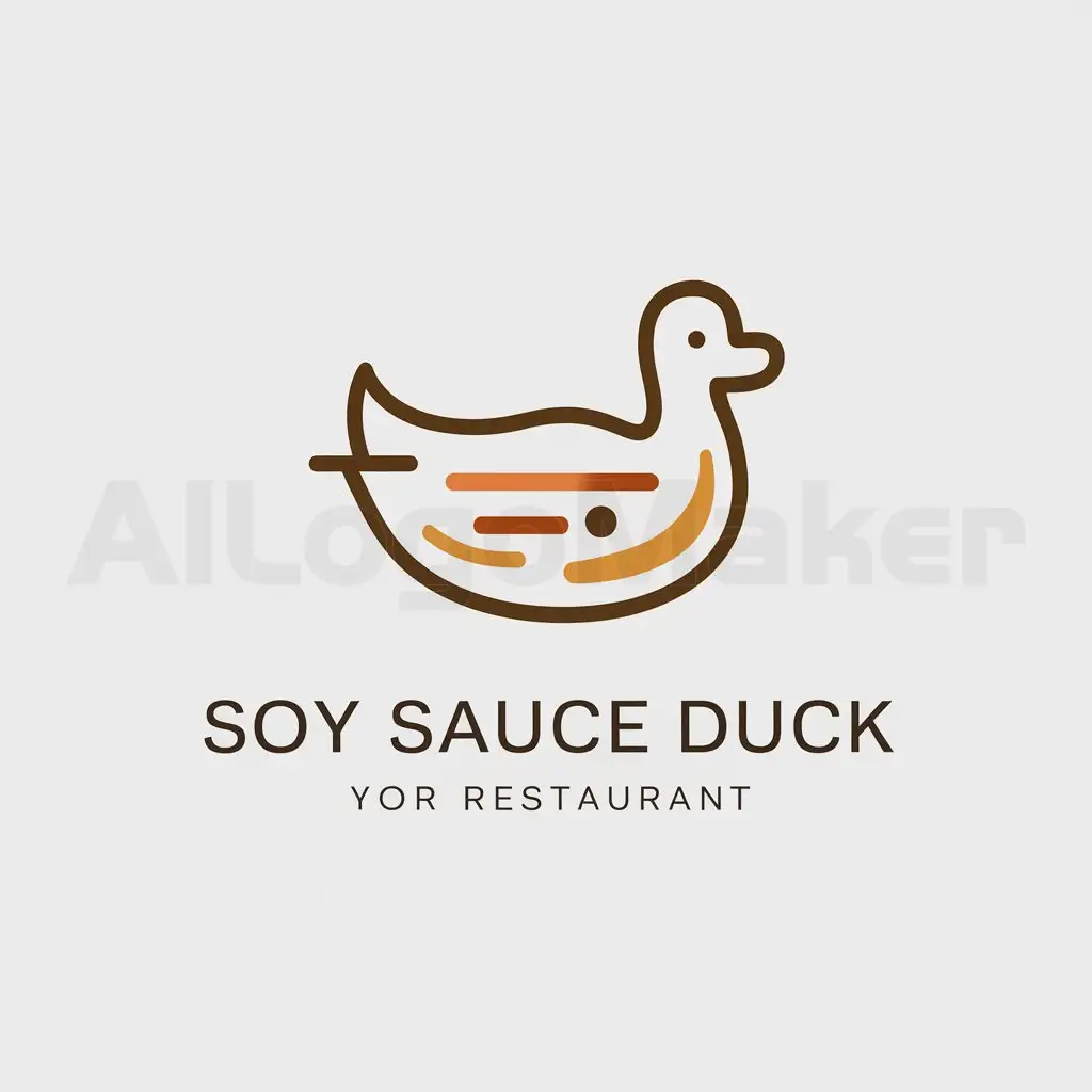 LOGO-Design-For-Soy-Sauce-Duck-Elegant-Xing-Zh-Wi-Symbol-with-Minimalistic-Style