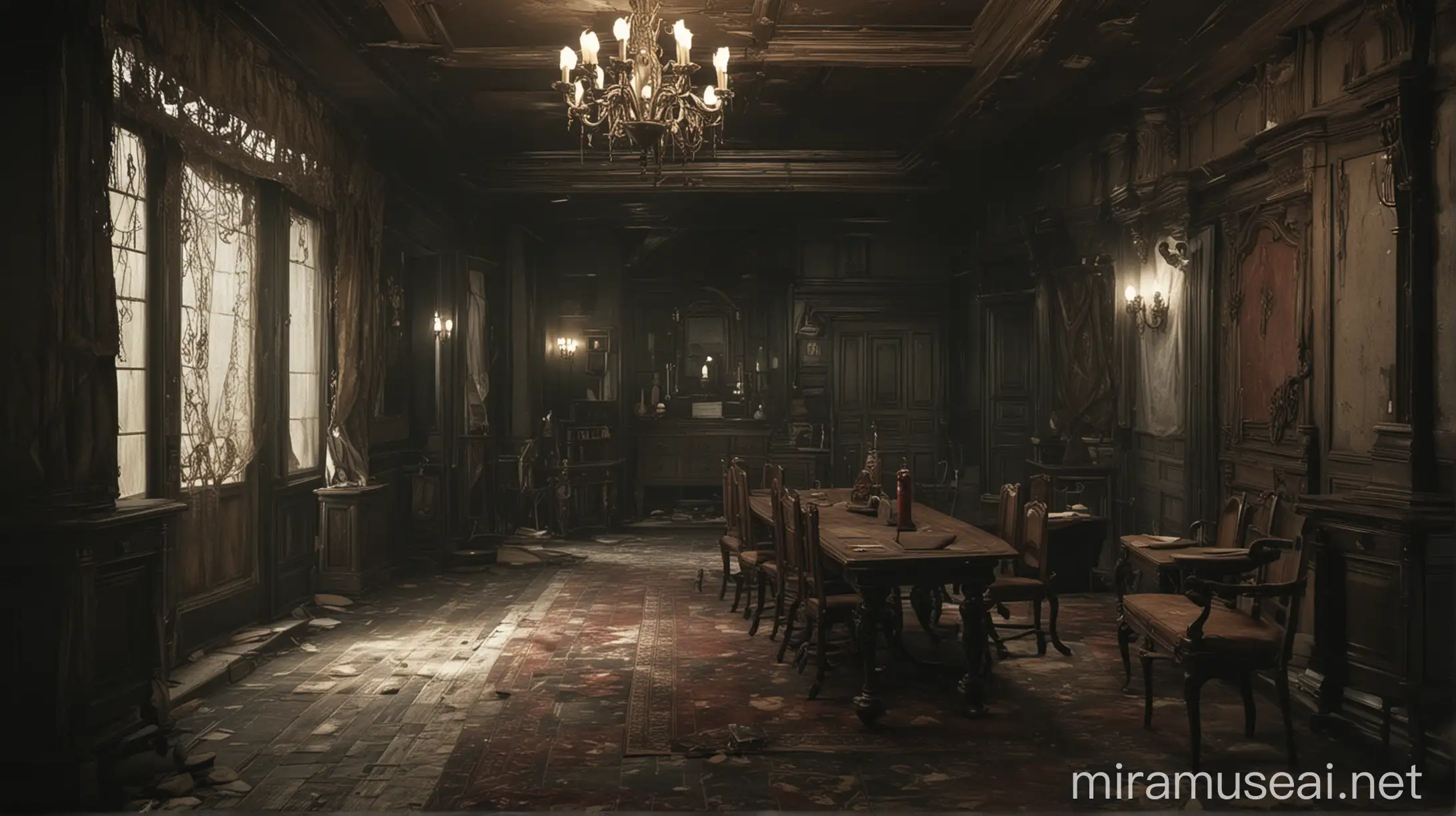 Elegant Interior Scene in Resident Evil 8 Mansion
