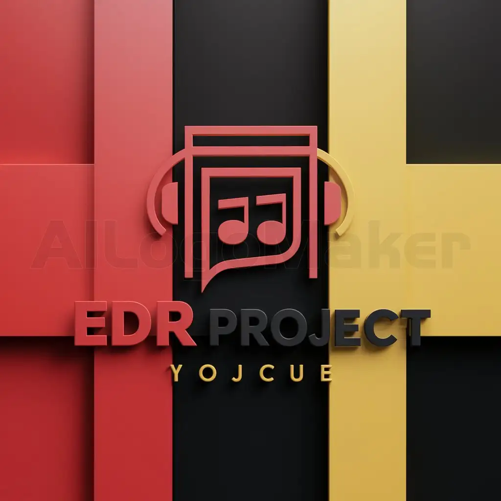 LOGO-Design-for-EDR-Project-Dynamic-Music-Icon-in-Red-Black-and-Yellow