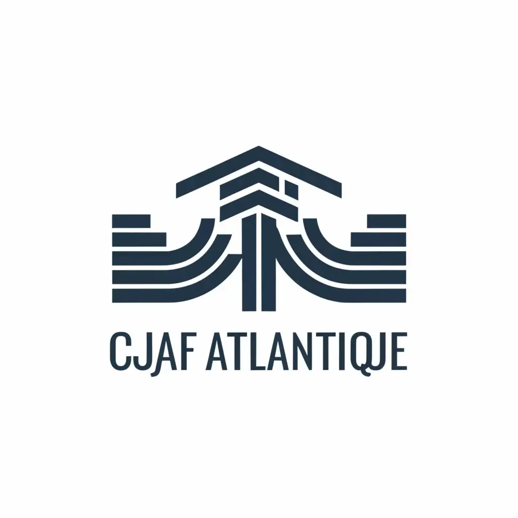 a logo design, with the text CJAF Atlantique, main symbol: school, Moderate, be used in Education industry, clear background