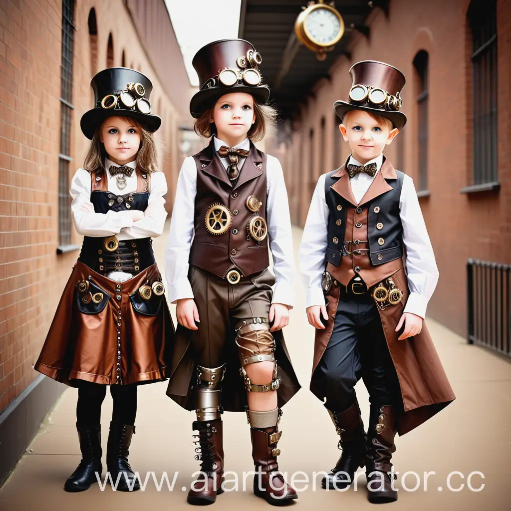 Steampunk-Style-Childrens-Costume-Party
