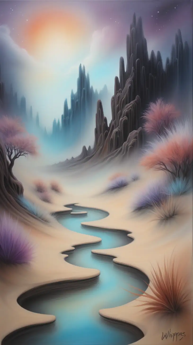 Dreamy Whispers in a Drybrush Dreamscape