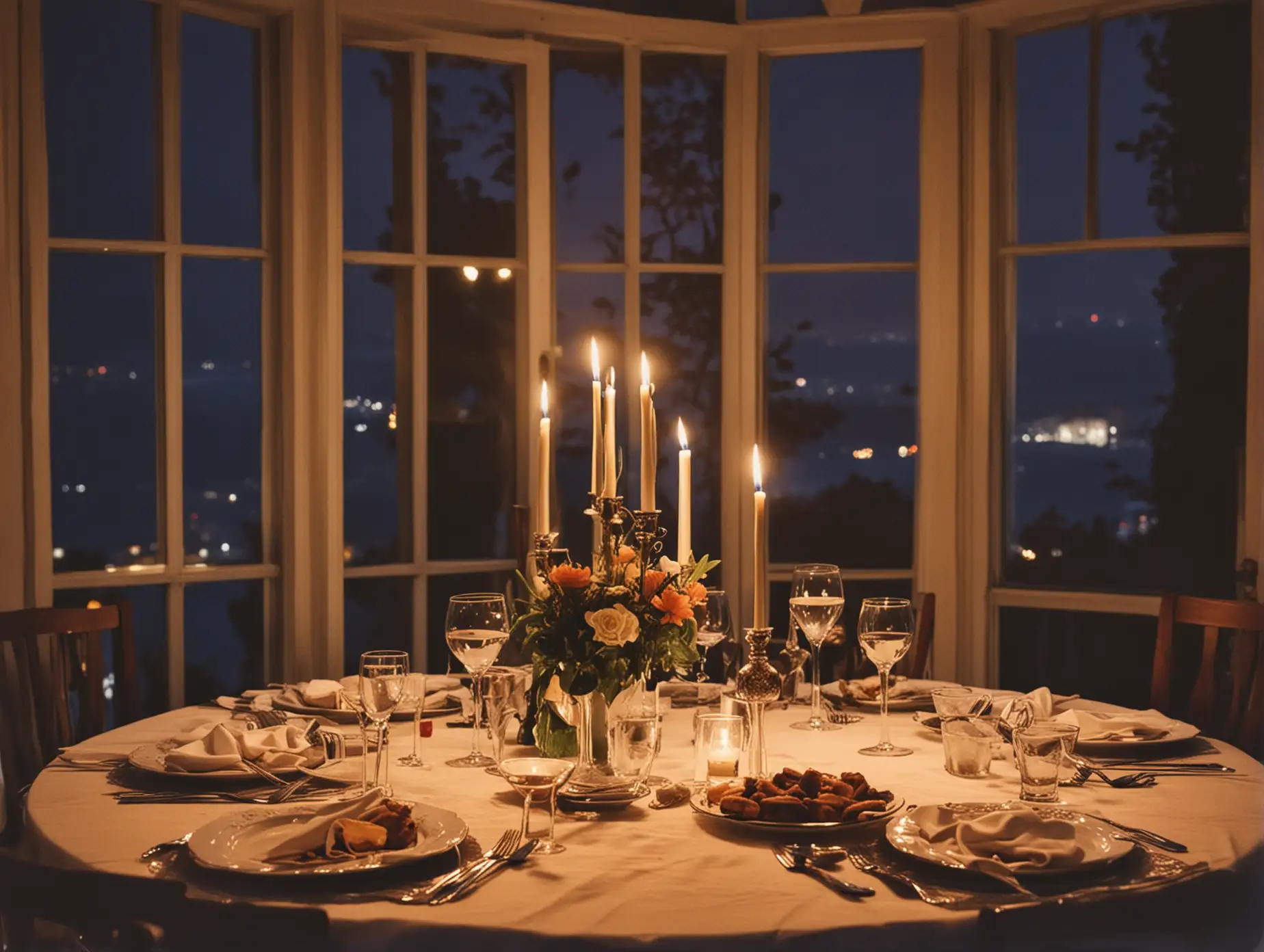 Romantic-Candlelit-Dinner-Date-in-a-Cozy-Setting