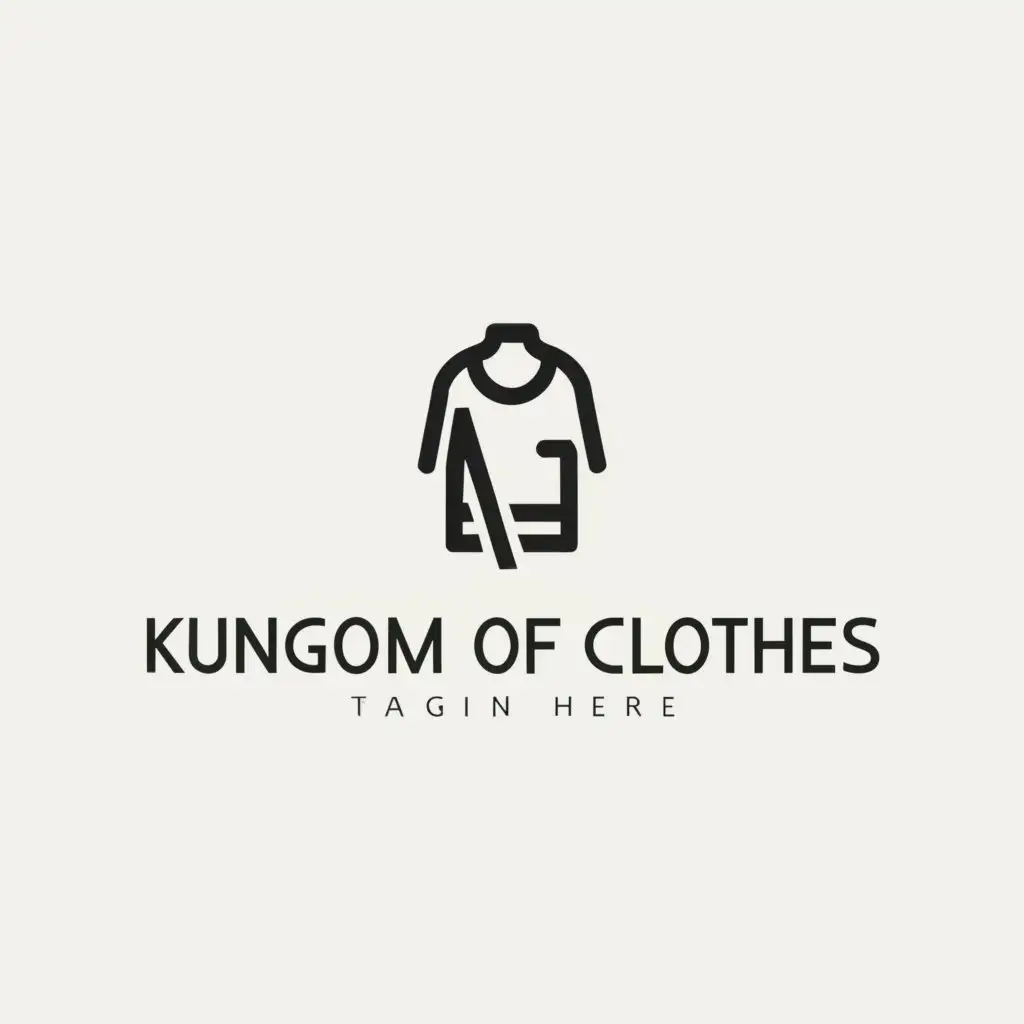 a logo design,with the text "KINGDOM OF CLOTHES", main symbol:Clothing,Minimalistic,be used in Others industry,clear background