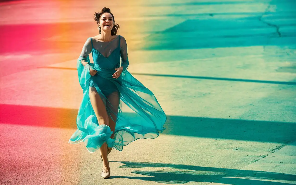 Laughing-Woman-in-Sheer-Blue-Dress-Vibrant-Street-Style-Photography-Scene