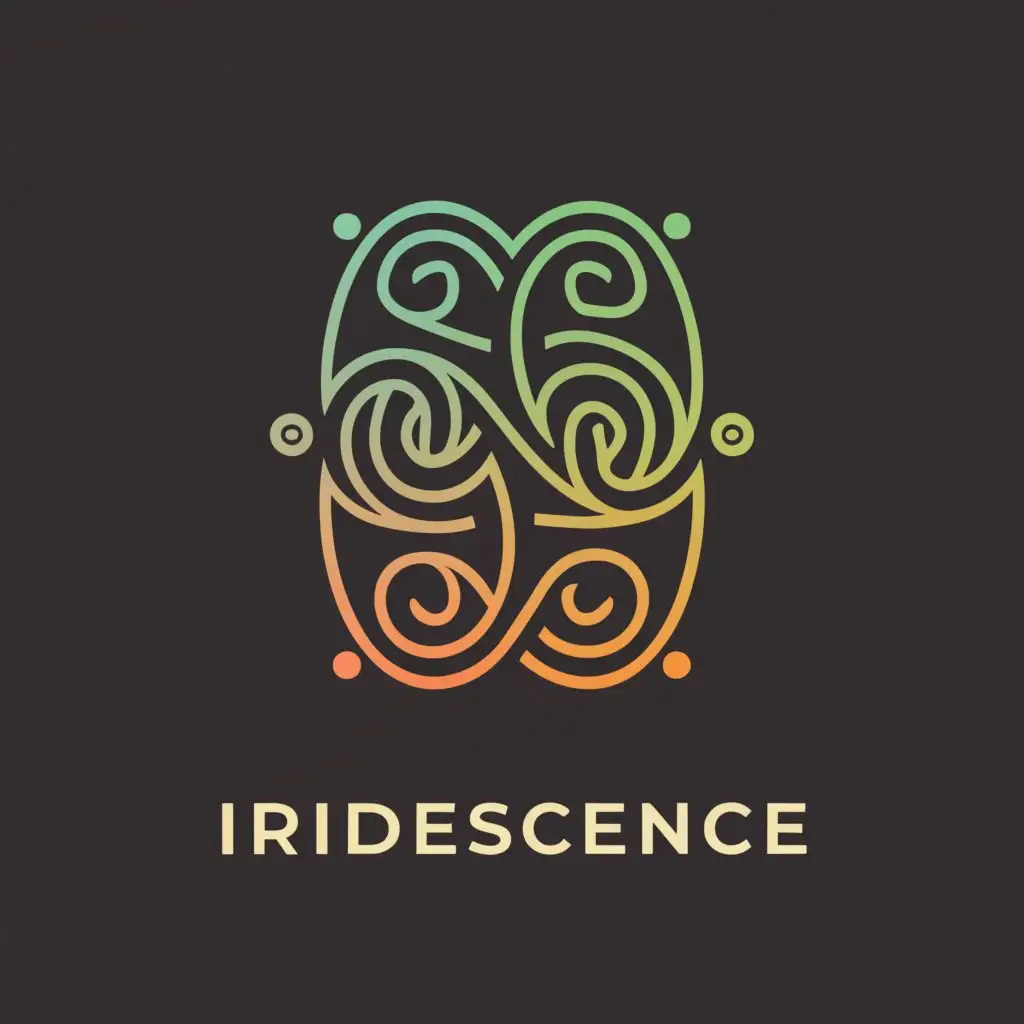 a logo design,with the text "iridescence", main symbol:I,complex,be used in Religious industry,clear background