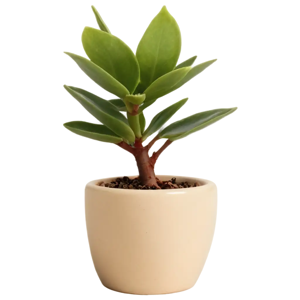 beautiful  jade plant with ceramic pot
