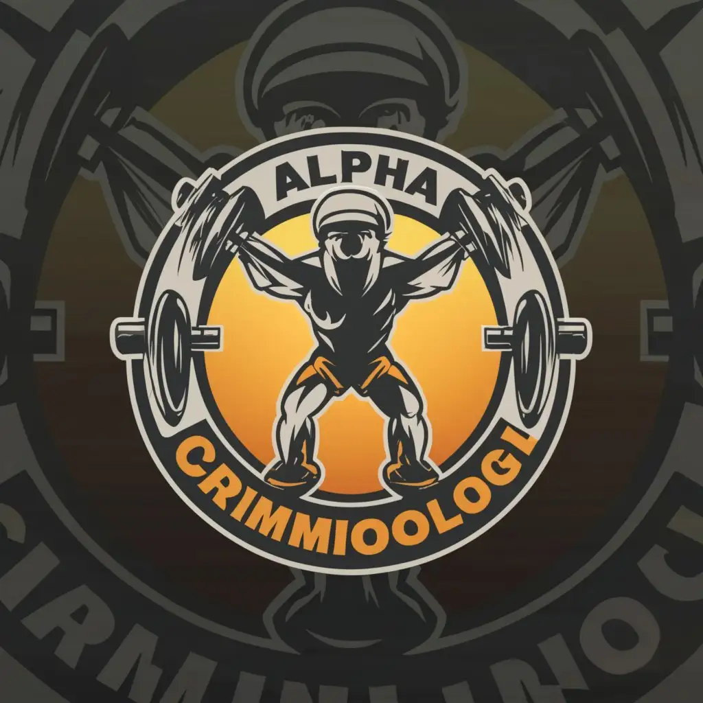 a logo design,with the text "ALPHA CRIMINOLOGY", main symbol:Circle with soldier,Moderate,be used in Sports Fitness industry,clear background