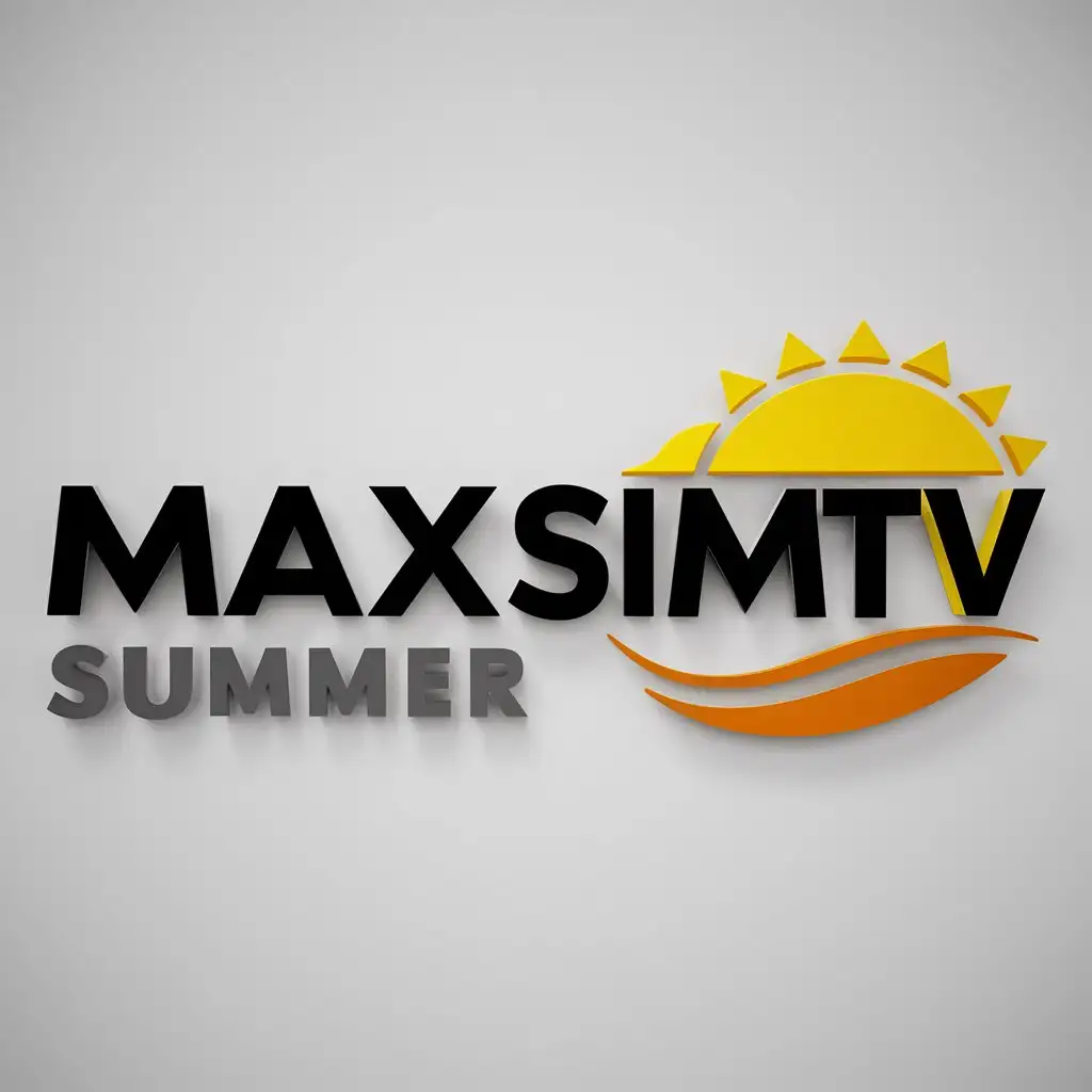 a logo design,with the text "MAXSIMTV", main symbol:Summer channel,Moderate,clear background
