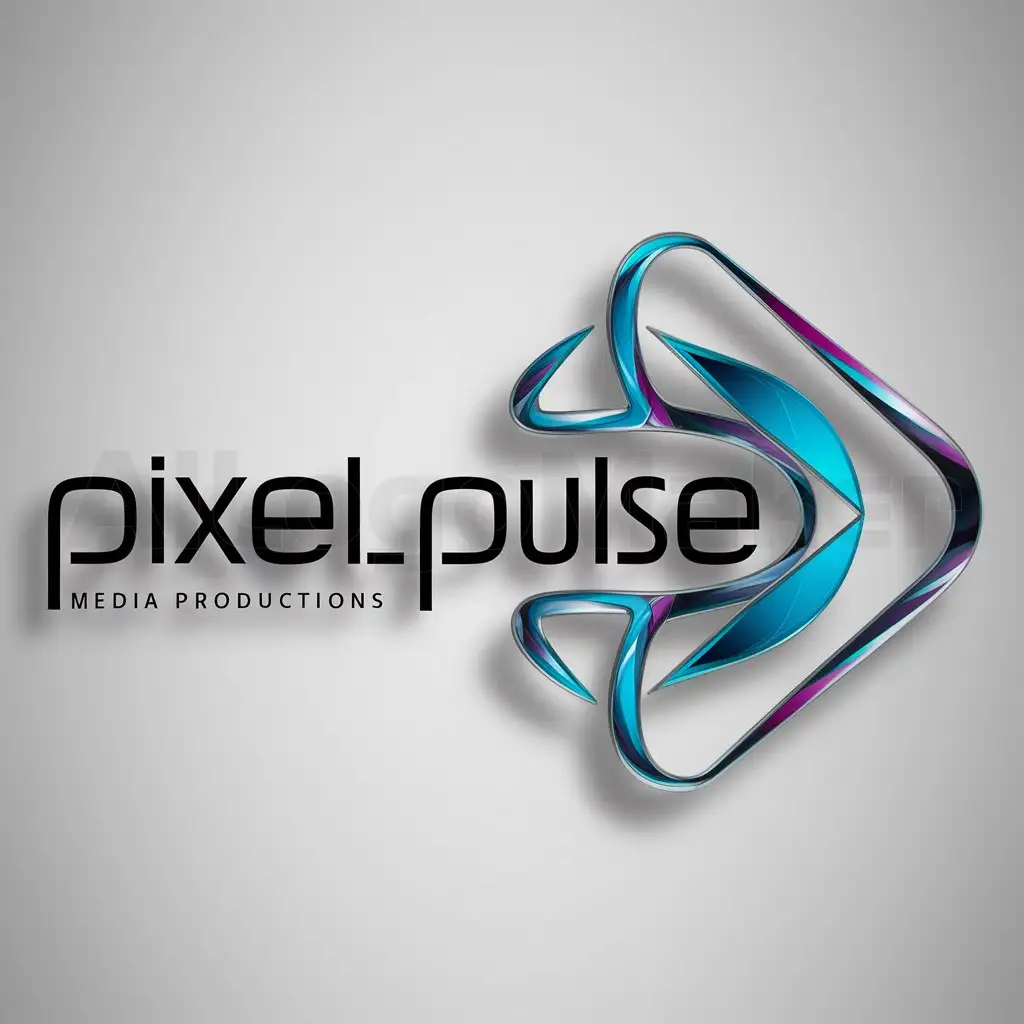 a logo design,with the text 'PixelPulse', main symbol:colors and abstract shape,complex,be used in Media Productions industry,clear background