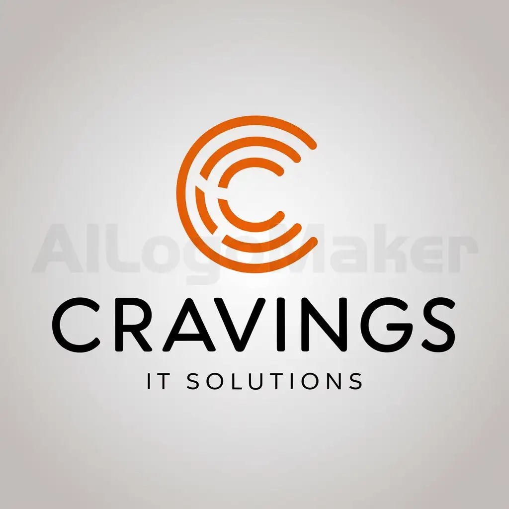 a logo design,with the text "Cravings IT solutions", main symbol:cravings,complex,be used in Technology industry,clear background