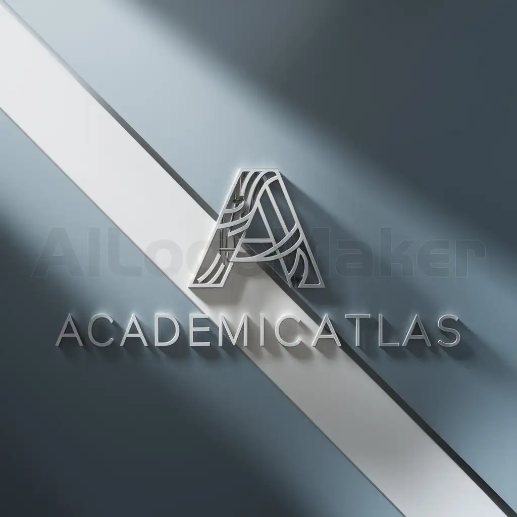 a logo design,with the text "AcademicAtlas", main symbol:A,complex,clear background