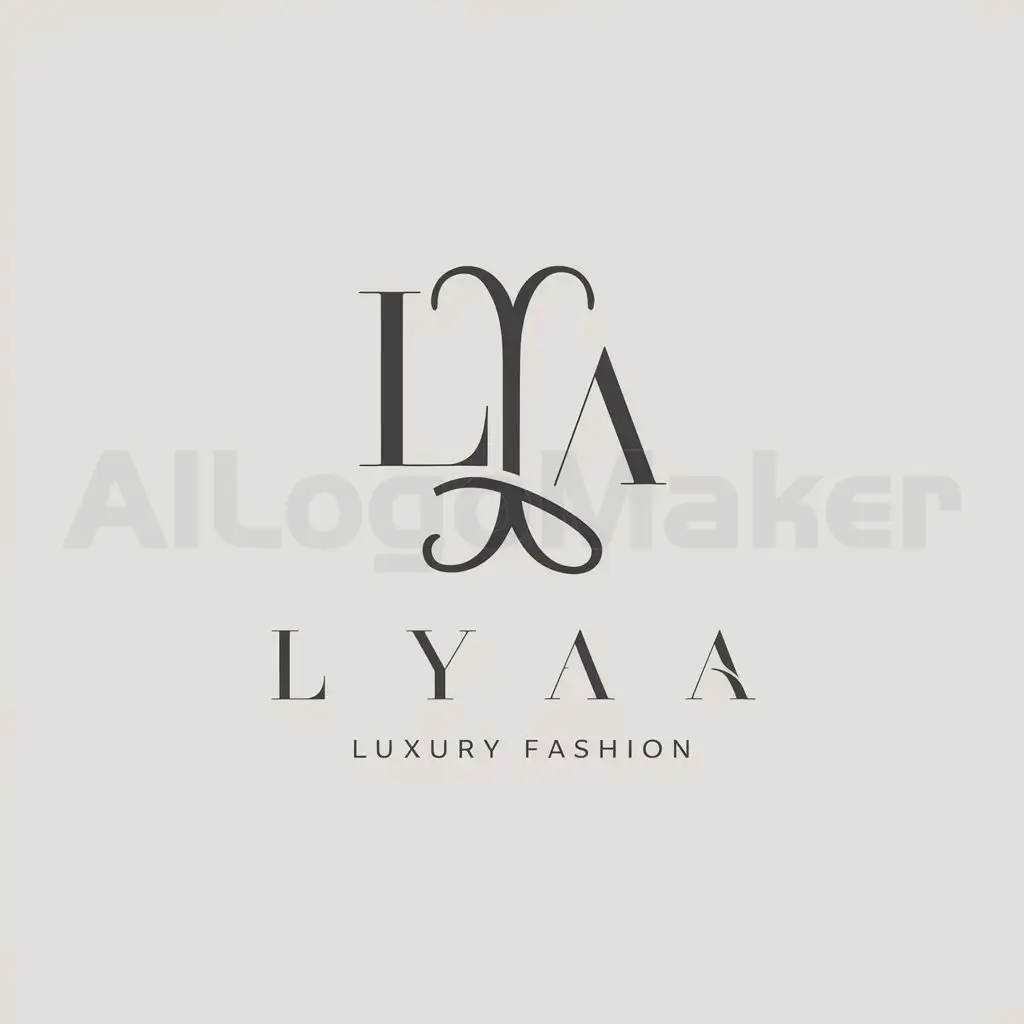 a logo design,with the text "LYA", main symbol:logo of luxury fashion brand,Minimalistic,clear background