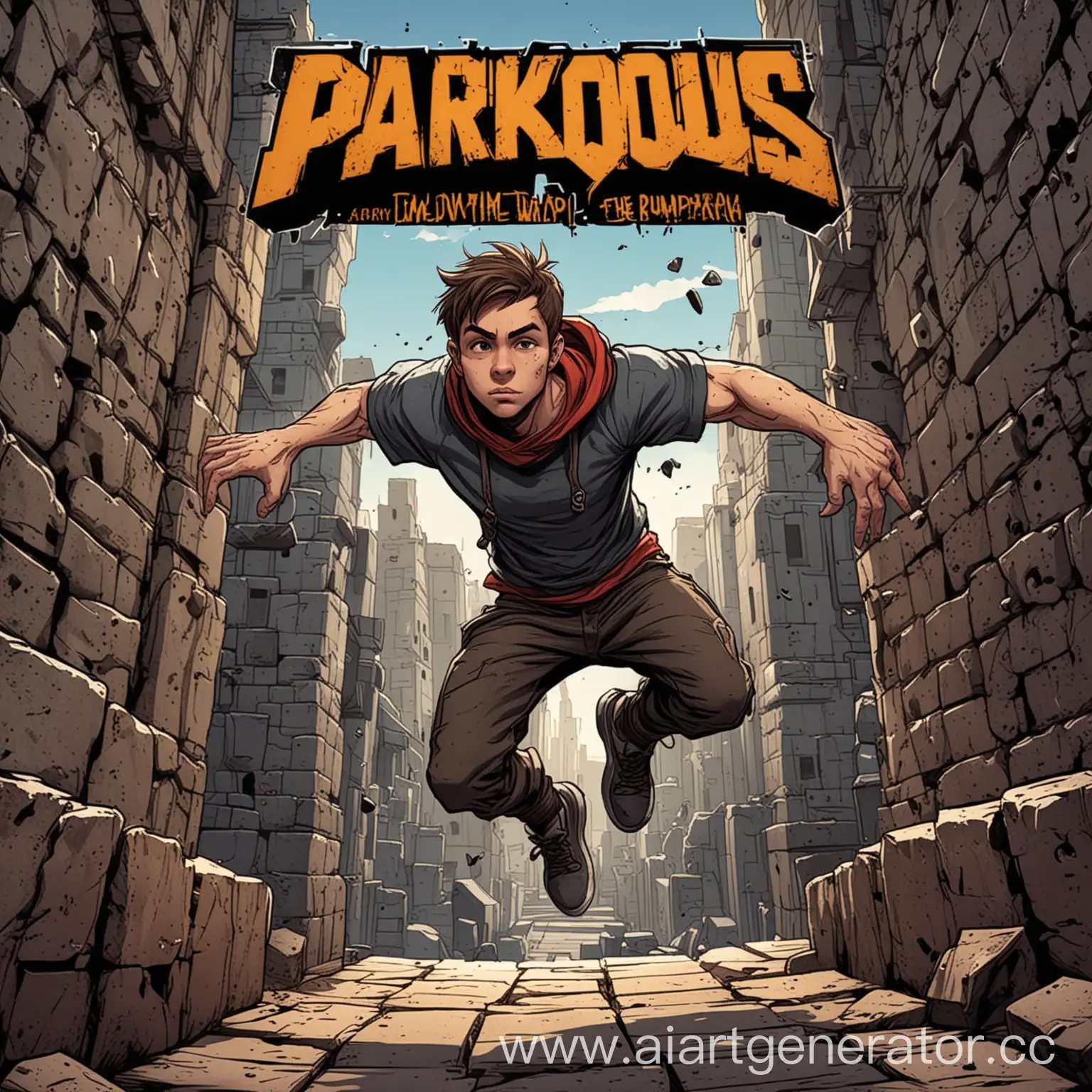 Dynamic-Parkour-Action-in-Dungeon-Crawler-Comic-Cover