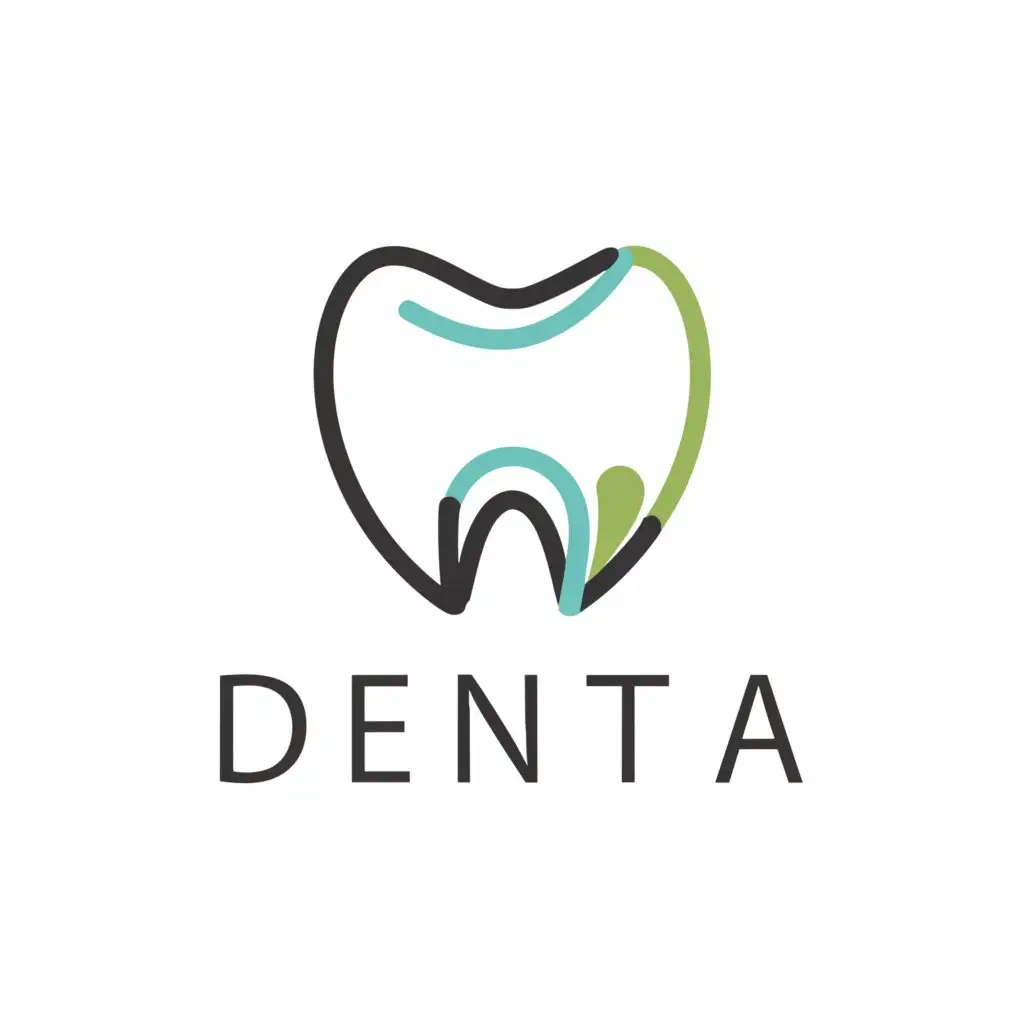 a logo design,with the text "denta", main symbol:tooth,Minimalistic,be used in Medical Dental industry,clear background