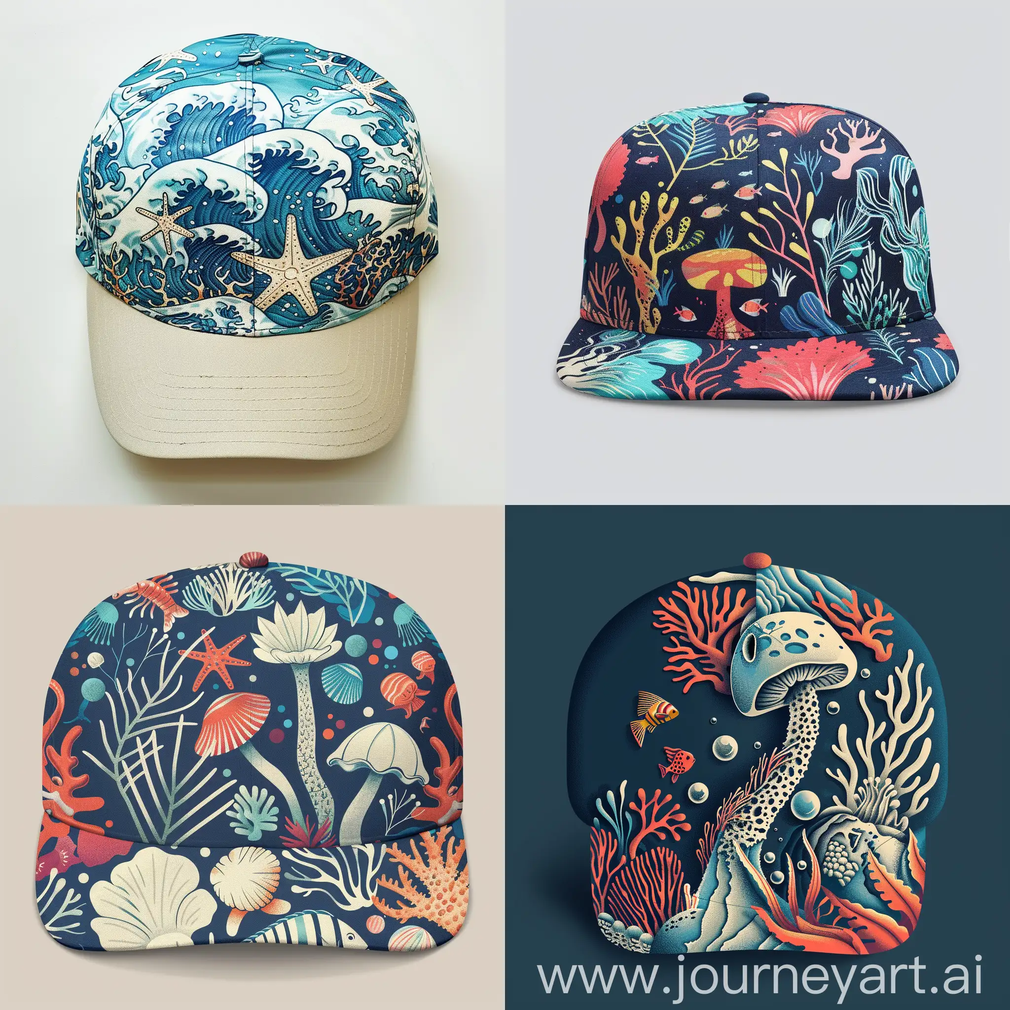 Oceanic-Cap-Print-with-Vibrant-Colors