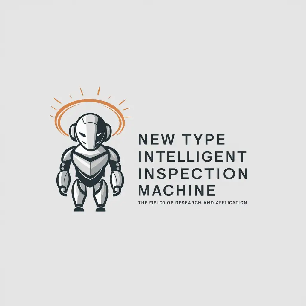 a logo design,with the text "new type intelligent inspection machine", main symbol:new type intelligent inspection robot in energy field's research and application,Minimalistic,be used in Technology industry,clear background