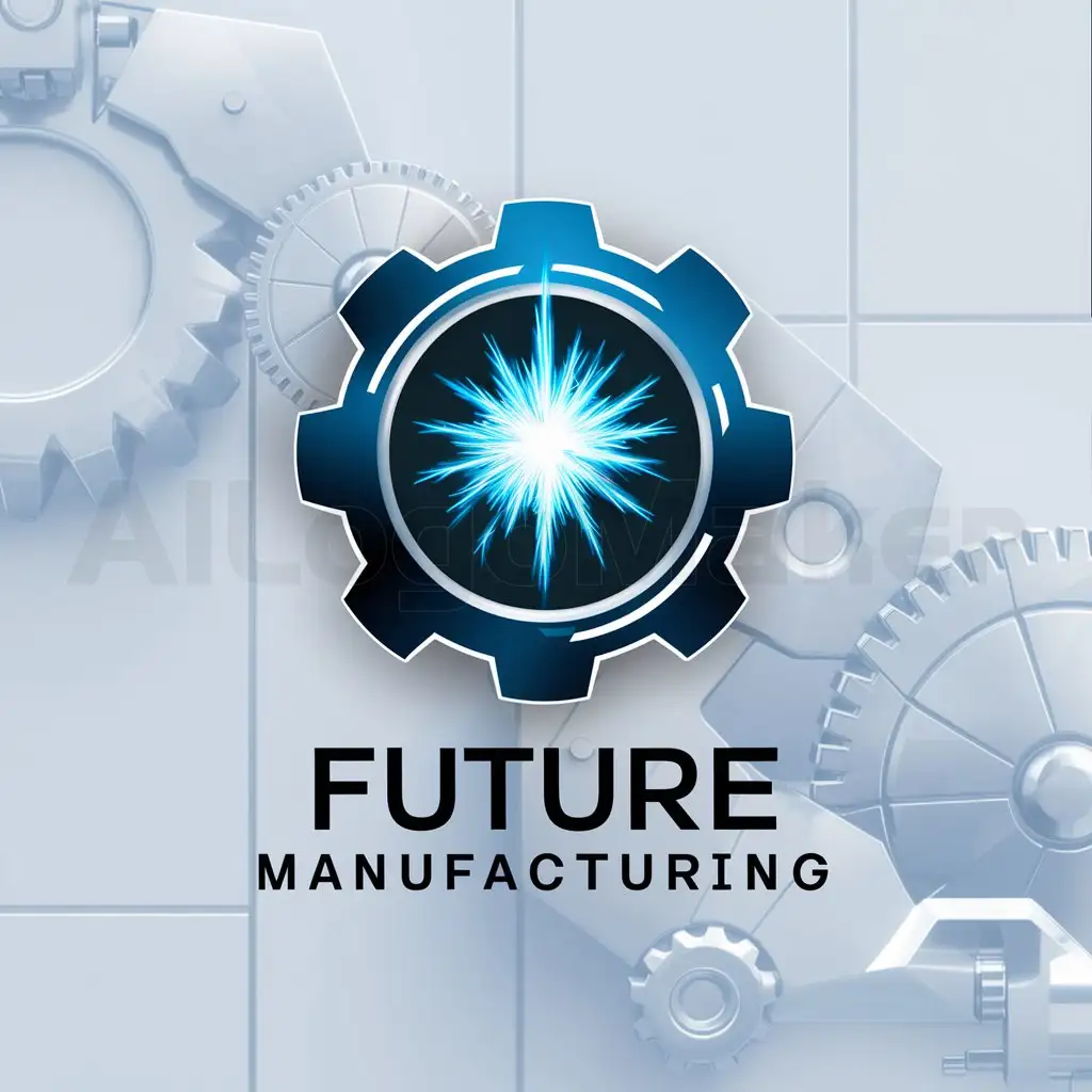 a logo design,with the text "future manufacturing", main symbol:spark,complex,be used in Automotive industry,clear background