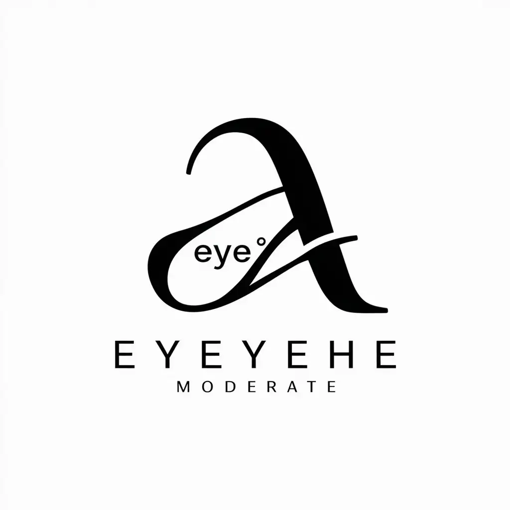 a logo design,with the text "A", main symbol:Eyeyehe,Moderate,clear background