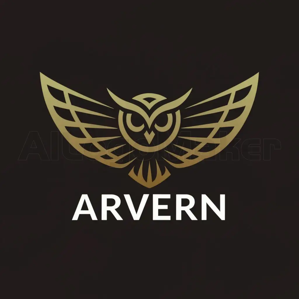 a logo design,with the text "Arverni", main symbol:owl,Moderate,be used in audio visual industry,clear background