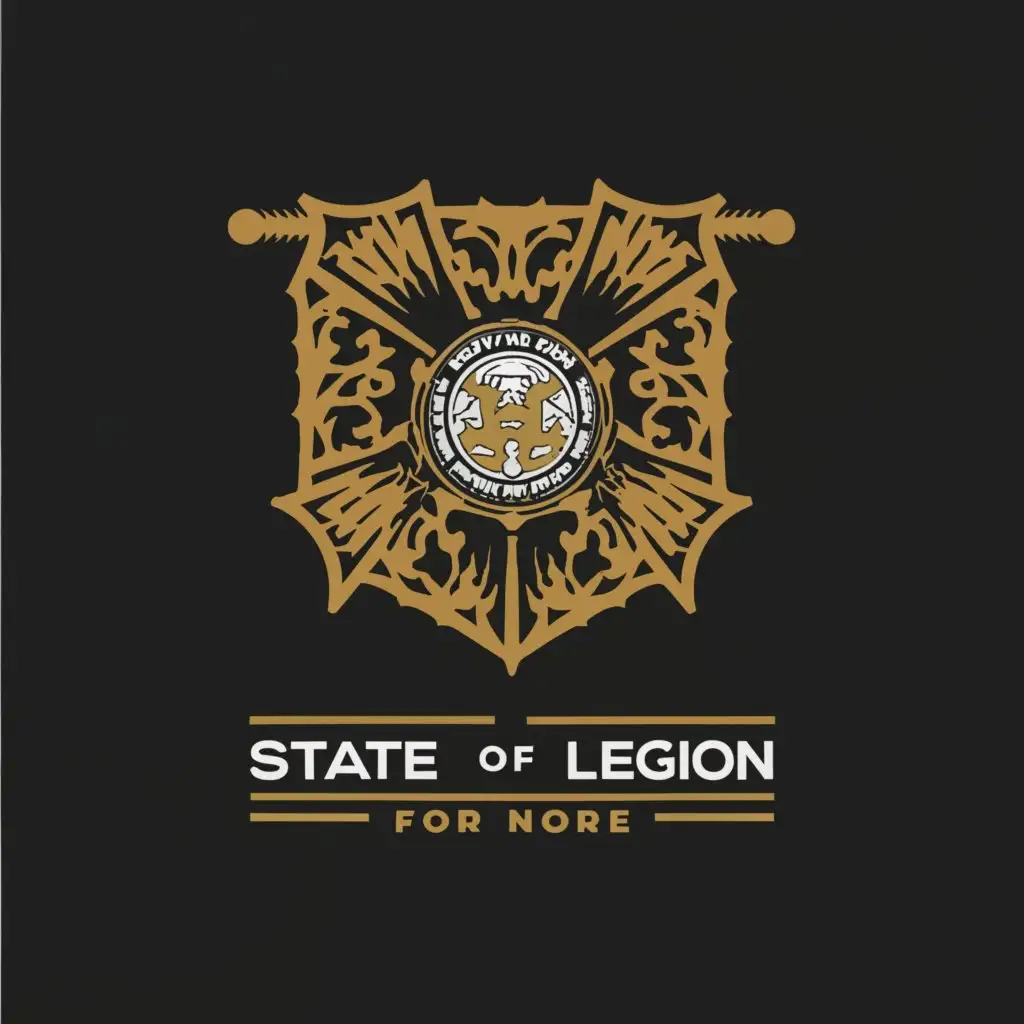 a logo design,with the text "State Of Legion", main symbol:Banner,complex,be used in Entertainment industry,clear background