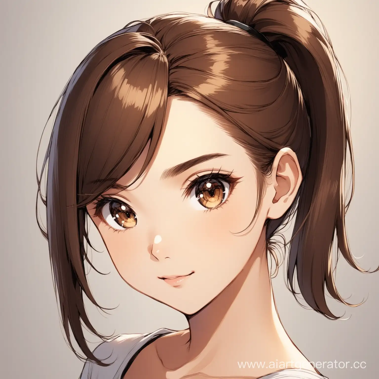 BrownEyed-Girl-with-Ponytail-Hairstyle