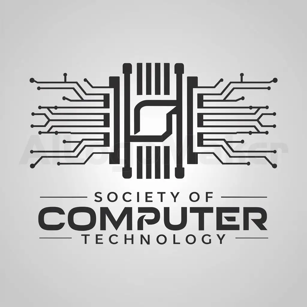 a logo design,with the text "Society Of Computer Technology", main symbol:Tech,complex,be used in Internet industry,clear background