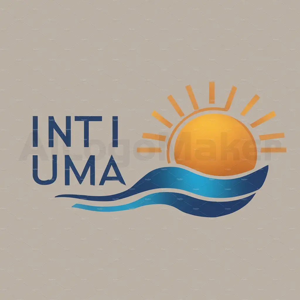 a logo design,with the text "inti uma", main symbol:Sol y rio,Moderate,clear background