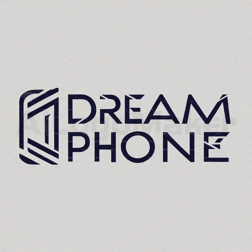 a logo design,with the text "Dream phone", main symbol:Phone design,Moderate,be used in Others industry,clear background